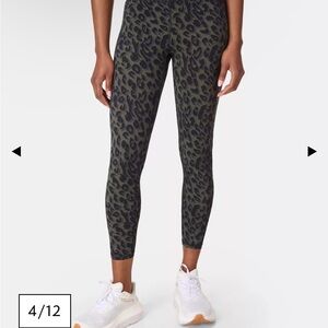 Sweaty Betty Green Leopard Print Leggings
